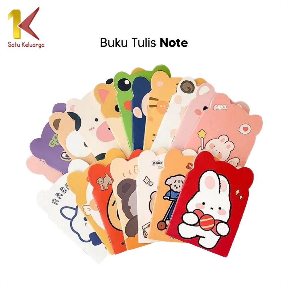 

Satu Keluarga Buku Tulis Memo Kecil Mini Motif Karakter Kartun A40 Buku Catatan Kartun Berkuping