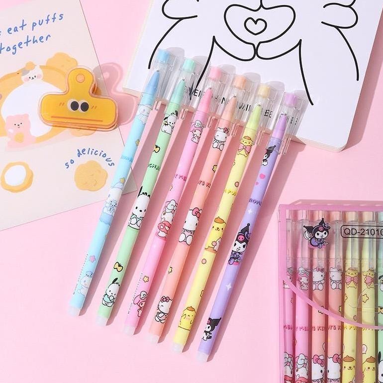 

fgk-45 Paket Usaha Pen Gel Bisa Hapus Sanrio Pen Cetek Hapus Cinamonrol Erasable Pen (144 Pen) Berkualitas
