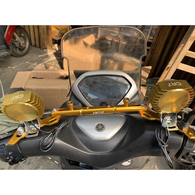 uy-23 Stabilizer stang+dudukan lampu+dudukan holder hp full cnc sepeda bisa untuk segala jenis motor