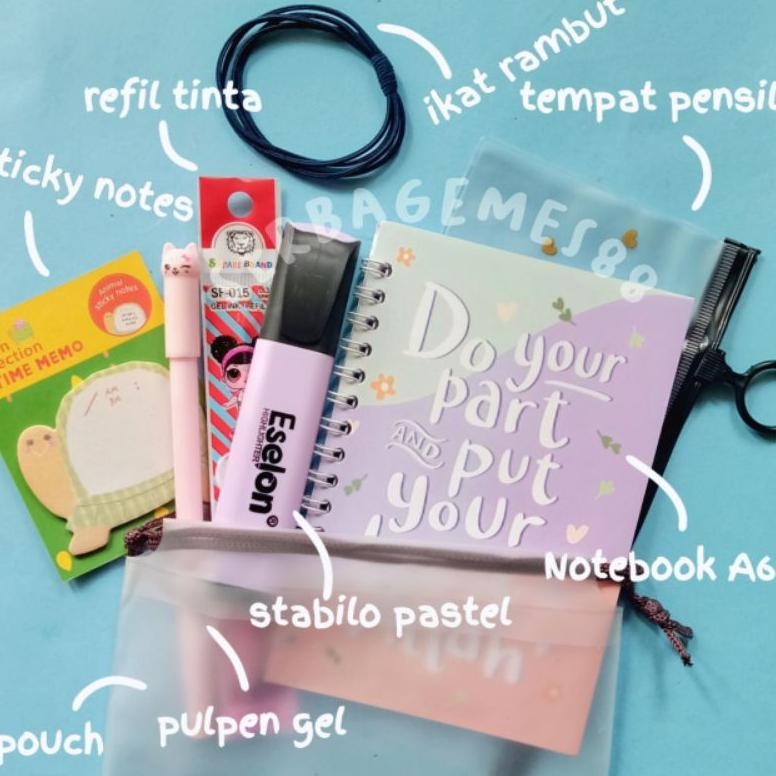 

fh-46 serbagemes88 - PAKET ALAT TULIS 8IN1 / STATIONERY SET FANCY / ALAT TULIS SET Original