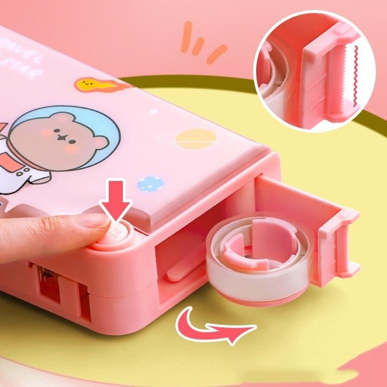 

iQ45 Kotak Pensil Multifungsi Kotak Pensil Plastik Besar Pelajar Kartun Kawaii Kotak Alat Tulis Perlengkapan Hadiah Anak-anak Kotak Pena Hemat