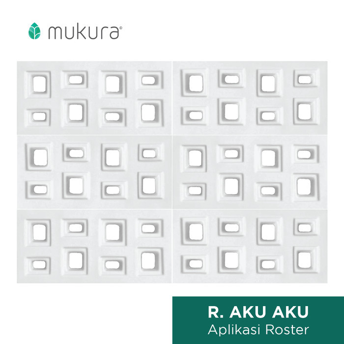 ROSTER / LUBANG ANGIN / LOSTER MINIMALIS AKU AKU 20X40 CM