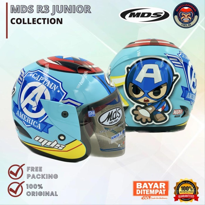 HELM MDS R3 JUNIOR GRAPHIC COLLECTION - HELM MDS ANAK- HELM HALF FACE