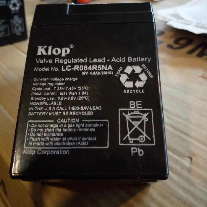 Baterai Timbangan Digital Baterai Aki 6Volt 4Ah.Batrai 6V4.0Ah