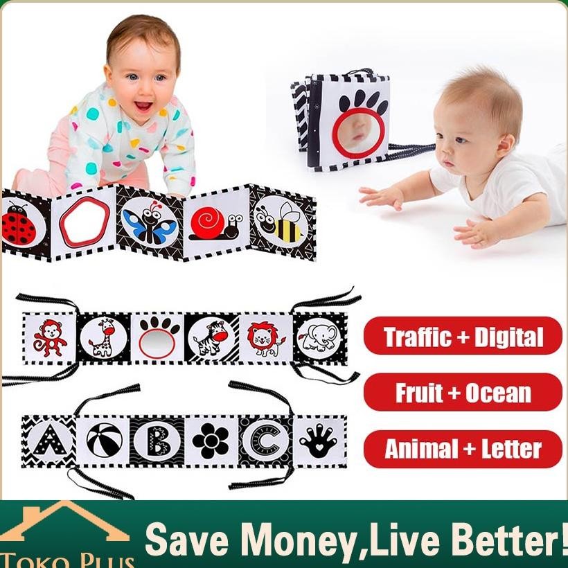 [LARIS] Sense See | Folding Book Baby - High Contrast Soft Book Untuk Newborn Baby dibawah 1 Tahun