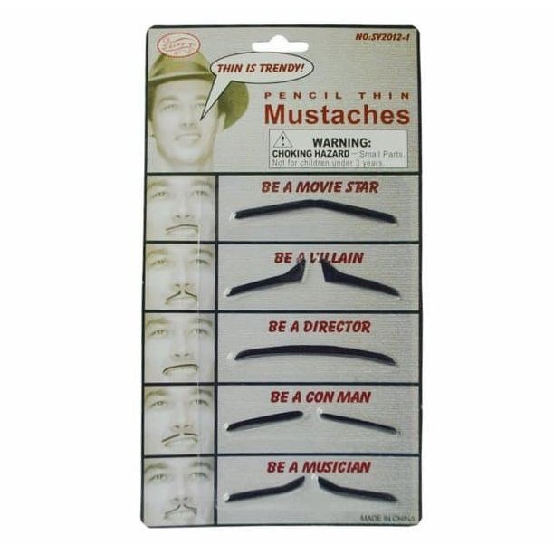DFR kumis ganteng tipis maskulin pria sejati halloween fake mustache TERLARIS