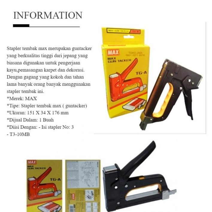 

Stapler Tembak Max Guntacker Tga Tg-A [ Brunr ]