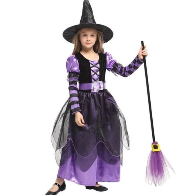 DFR costume halloween anak/kostum nenek sihir/ costume penyihir anak/witch TERLARIS