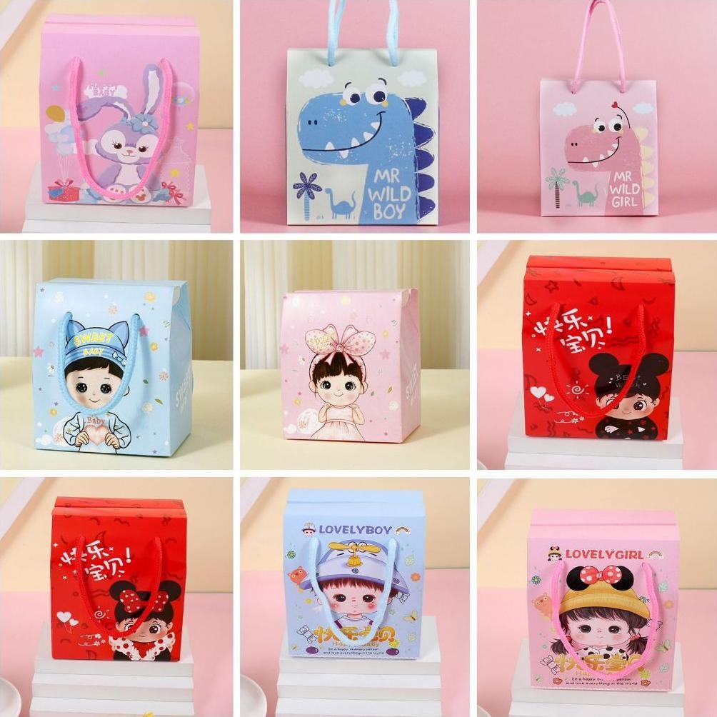 

Goodie Bag Ulang Tahun Anak Tas Ulang Tahun Dino Anak cowok cewek Tas Bingkisan Ulang Tahun Anak Sanck Box Hampers Ulang Tahun baru