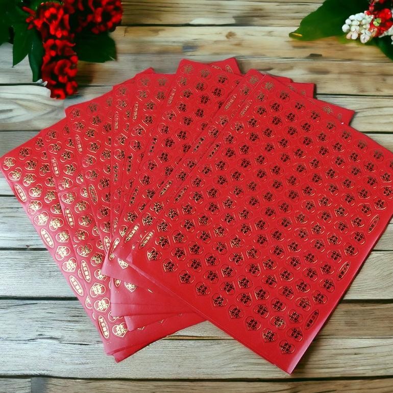

STIKER BAKI CHINESE WEDDING TEMPELAN WEDDING STIKER LOVE KECIL STIKER BUAH TELUR baru