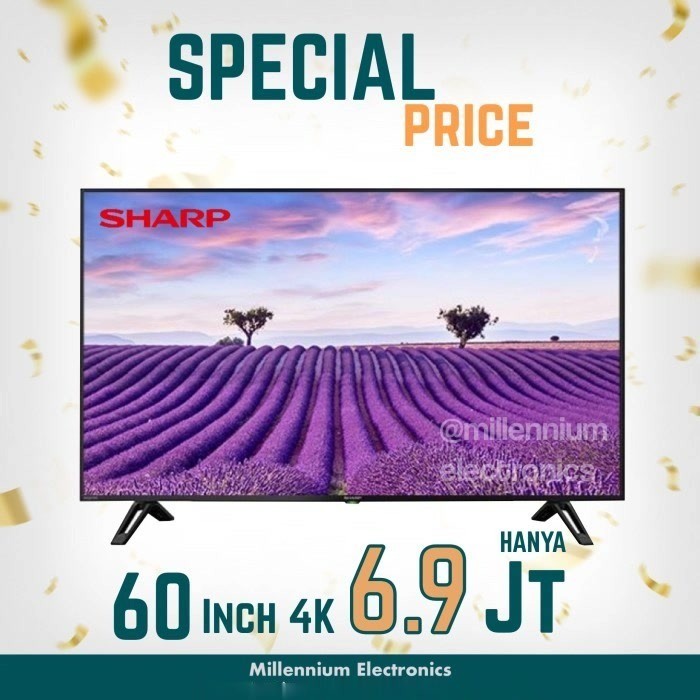 LED TV SHARP 60 CH 60CH1X 60 INCH USB MOVIE UHD 4k HDMI DIGITAL