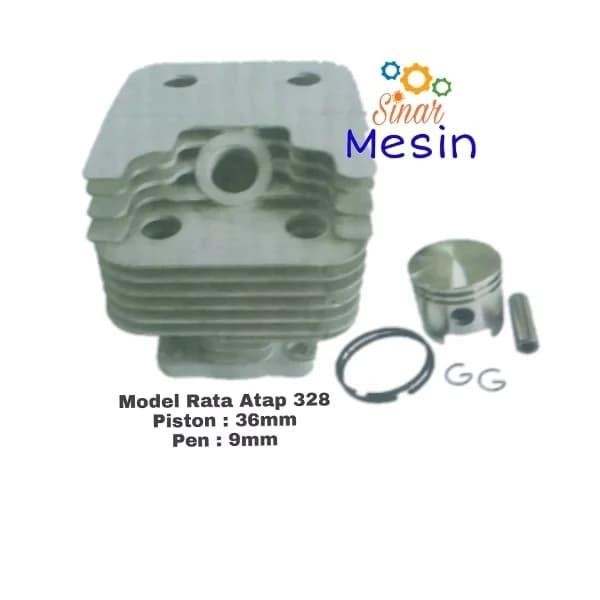 Blok Cylinder Head Mesin Potong Rumput Babat Rumput Type 328 36mm Kualitas Terbaik