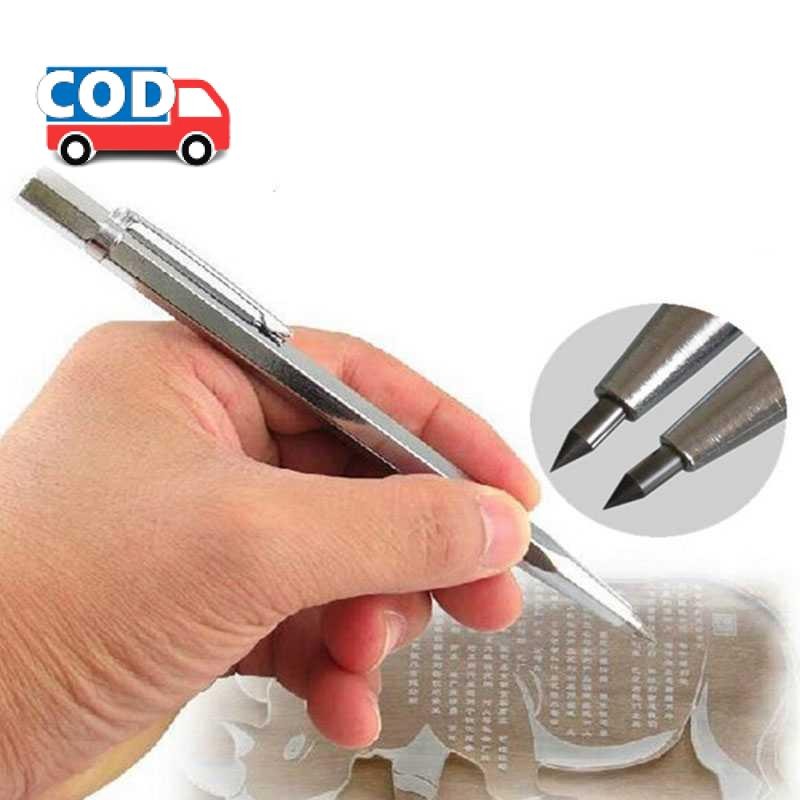 

Pena Pisau Ukir Grafir Kayu Pen Pahat Metal Scriber Tungsten Carbide Tip untuk Kaca Besi Aluminium