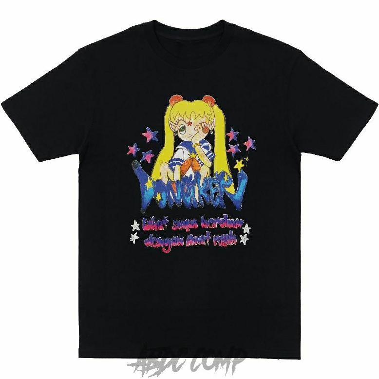 T-Shirt Bans Dongker Sailor Moon Anime Kaos Band Indie Senja