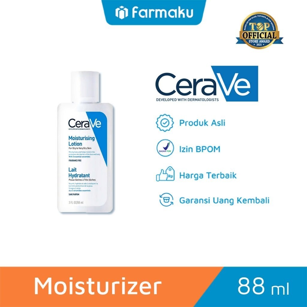 CeraVe Daily Moisturising Lotion 88 ml - Lotion Pelembab Kulit Kering - (Variasi)