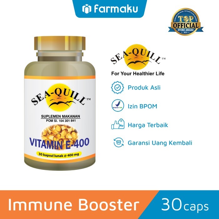 Sea Quill Vitamin E 400 IU Suplemen Antioksidan 30 Capsule