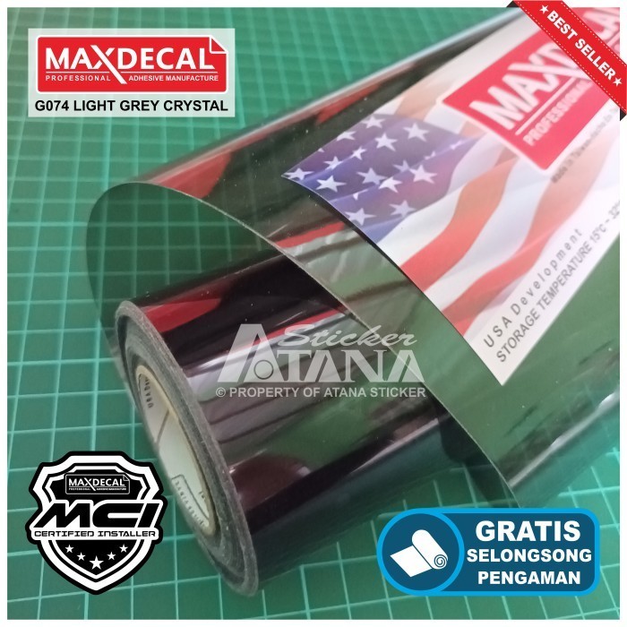 STOK TERBATAS SKOTLET HITAM TRANSPARAN MAXDECAL STIKER HYBRID SMOKE