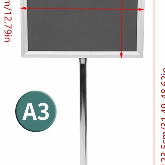 

Poster Stand Adjustable Menu Frame Sign Holder Display A3 A4 Stainless