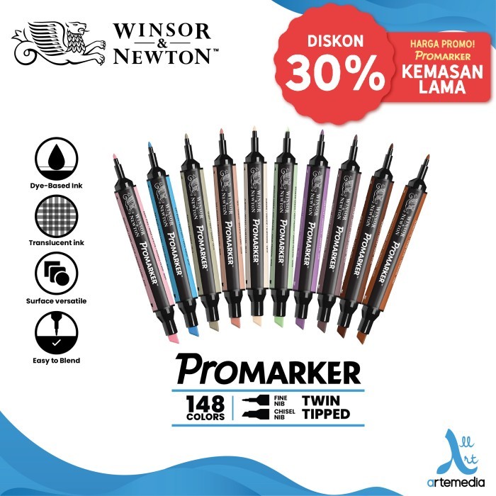 

Terlaris Marker Winsor & Newton Promarker Dual Point Pena Kuas Warna SALE