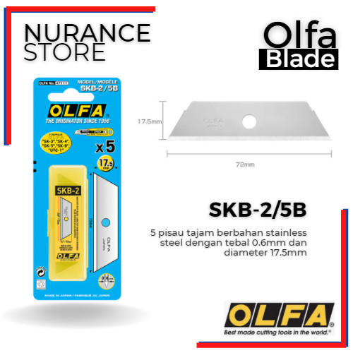 

Terlaris REFILL BLADE OLFA SKB-2/5B UNTUK CUTTER OLFA SK-3 SK-4 SK-5 SK-9 UTC-1 SALE