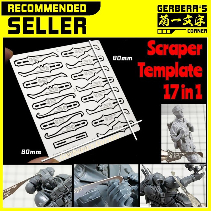 

Terlaris Template Scraper 17in1 AJ0063 Art Knife Pen Cutter Gundam Model Kit SALE