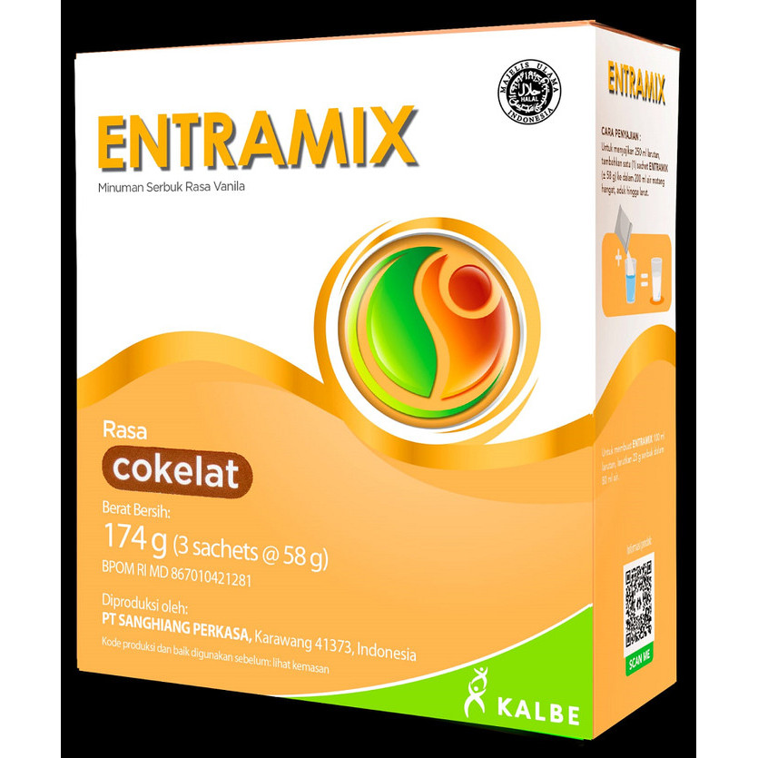 

ENTRAMIX 185 gr-Vanilla Dan Coklat - Susu Tinggi Protein - Susu Lansia