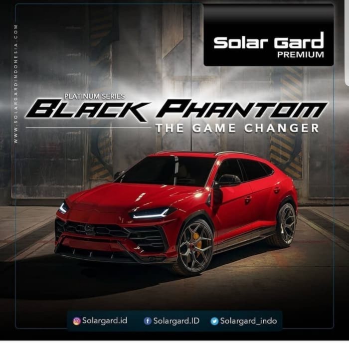 kaca film solargard premium black phantom kaca depan