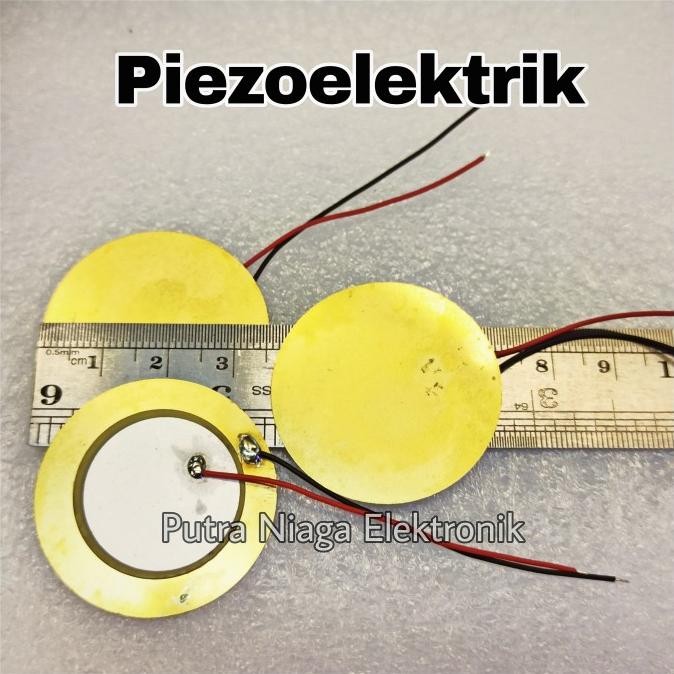 Piezo Electric 35mm lengkap dengan kabel 15cm buzzer elektrik passif putr4n Berkualitas