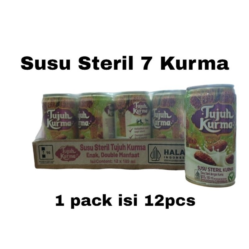 

Susu Steril Tujuh Kurma / Susu 7 Kurma - 1pack isi 12pcsx189ml [Karton]