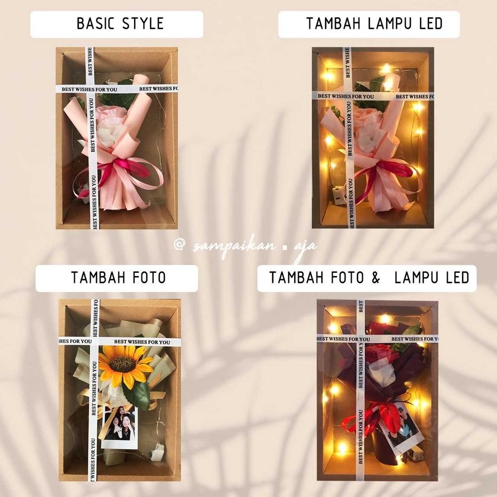 

ORIGINAL Premium Gift Flower Box / Flower Box Bouquet | Kado Wisuda, Kado Ulang Tahun, Hadiah Anniversary ba-34