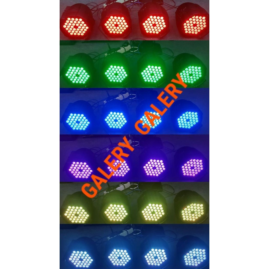 Paket 4 Buah Parled 36X3W Fullcolor Plus Dmx512 192 Dan Kabel Dmx 15M  Ready