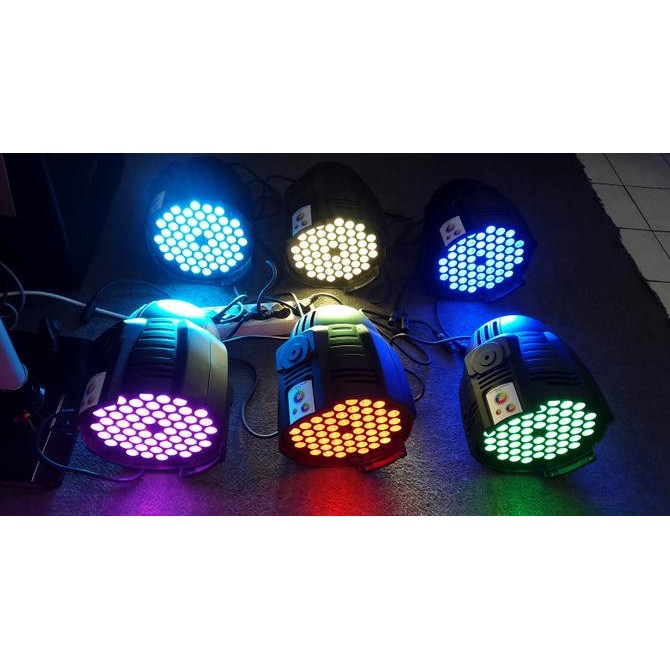 Paket 6 Buah Parled 54X3W Fullcolor Dan Dmx 192 Lengkap Kabel Dmx 25 M  Ready