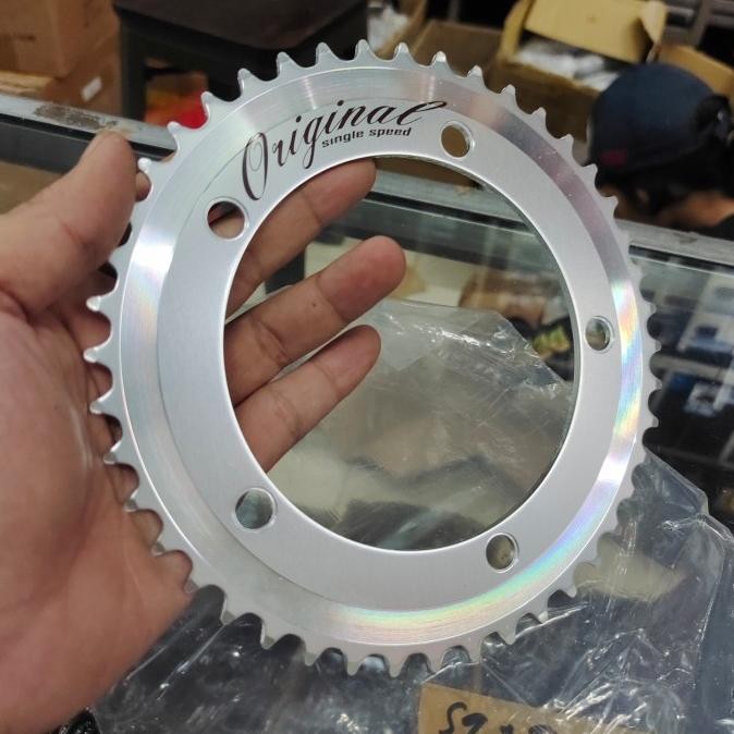[ Sonlo ] Chainring 44T Bcd 130 Lasco Original Singel Speed Folding Fixie Bmx