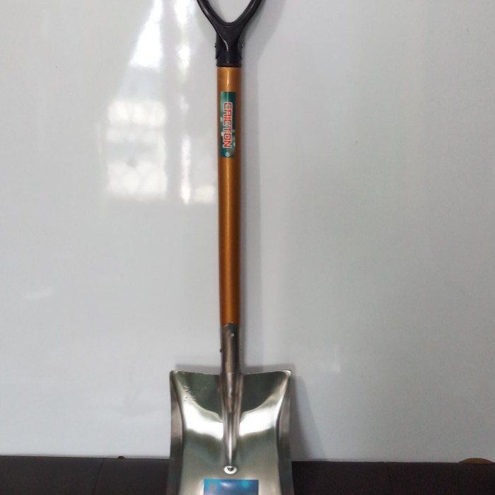 Sekop Rata Stainless Gagang Kayu Cricton / Sekop Pasir Gagang Kayu