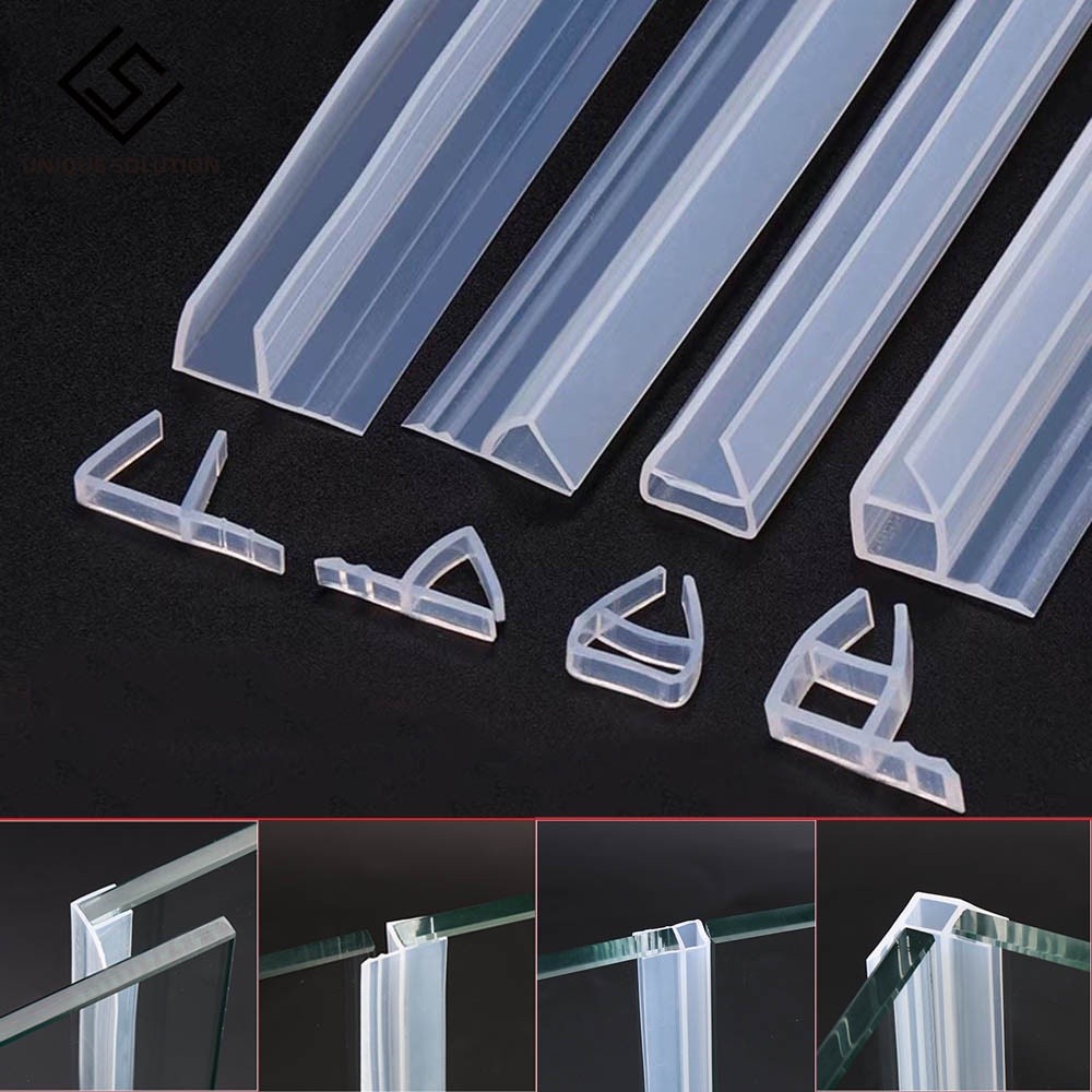 6 8 10 12Mm Segel Kaca Tanpa Bingkai Pintu Kamar Mandi Mandi Jendela Balkon Layar Penyegelan Strip W