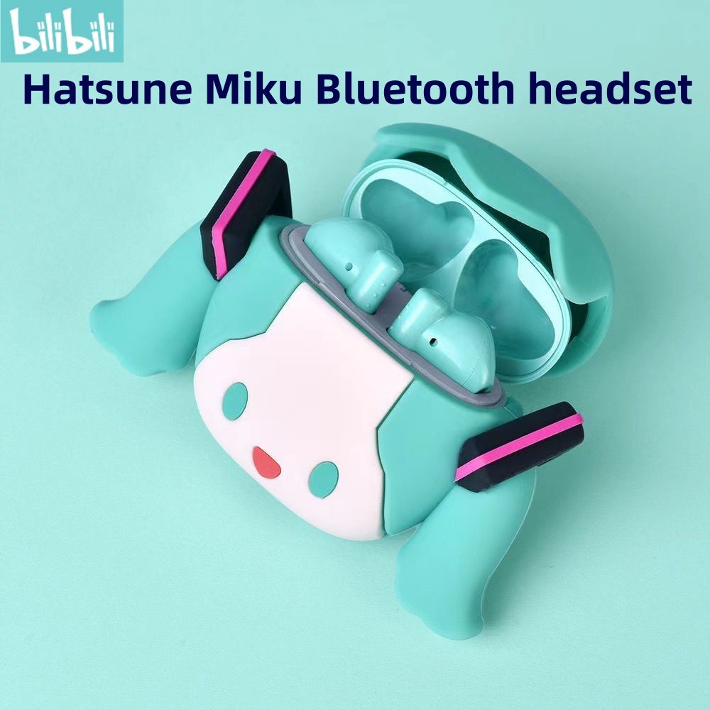 Bilibili Produk Baru Seri POPO Hatsune Miku True Headset Bluetooth Nirkabel TWS Headphone olahraga e
