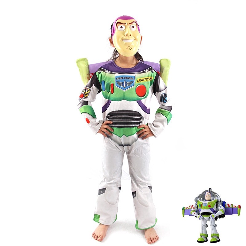 Film Toy Story Cosplay Buzz Lightyear Kostum Deluxe Anak Kostum Halloween |58004CEB|