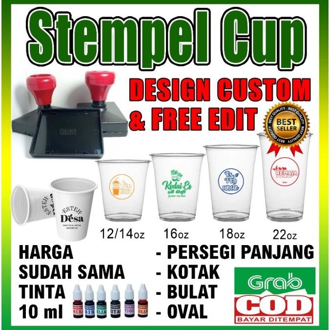 

Sale Stempel Gelas Cup/ Steroform / Plastik / Kayu - Free Tinta+Cleaner