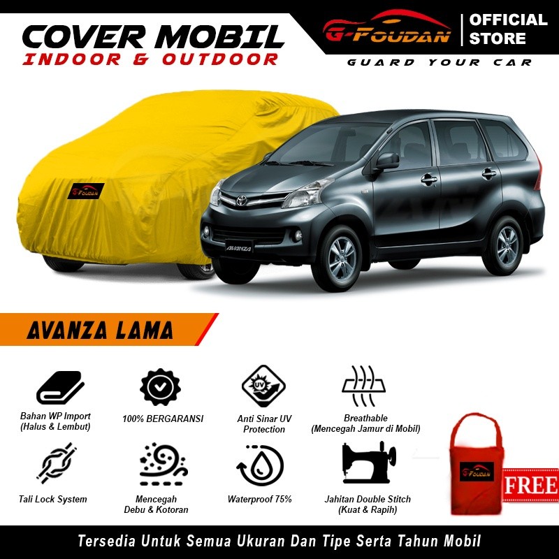 Body Cover Mobil Avanza Lama / Sarung Mobil Avanza Lama / Selimut Mobil Toyota Avanza Old All Type