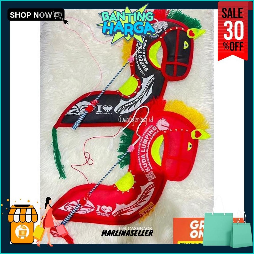 Kuda Spon + Pecut Jaranan Kepang Jaranan Pegon Kuda Kepang Mainan Kuda Lumping Kuda Ponorogo Jaranan