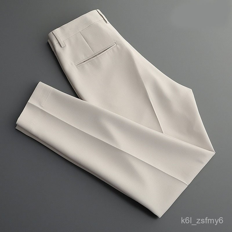 Men's Small Suit Pants Stretch Business Casual Pants Men's Black Cropped Pants Slim Fit Tapered Pant