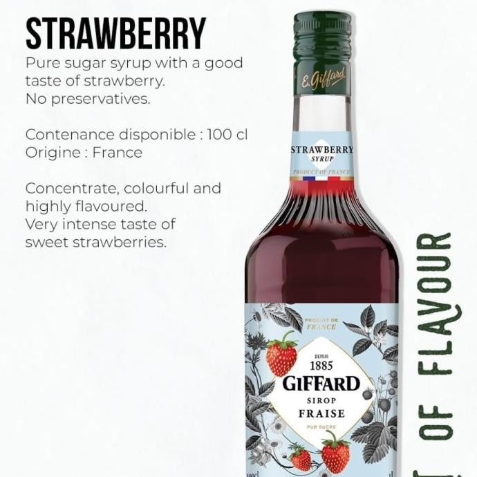 

Giffard syrup Strawberry 1L | Sirup giffard strawberry 1 liter