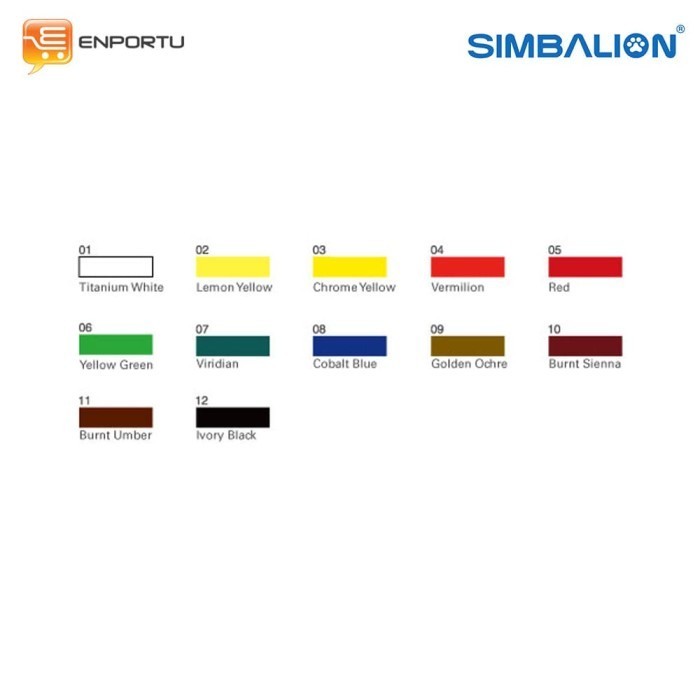 

promo! Simbalion Set Oil Color 22 ML - 12 Warna OC OIL PAINT 12/22