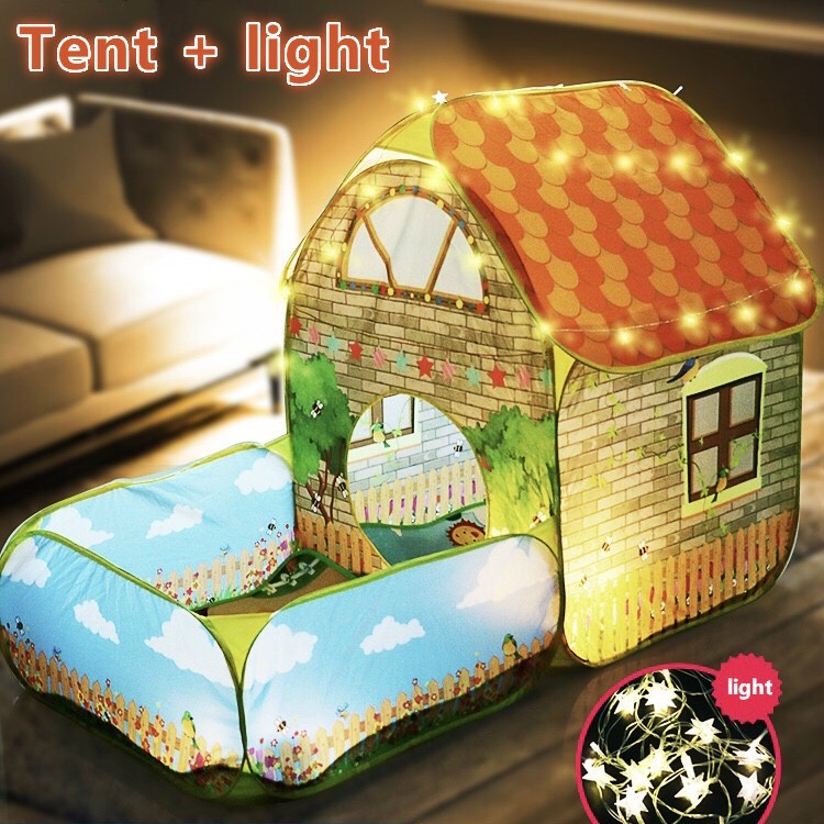 Forever Star Anak-anak Bermain Tenda Rumah Portabel Taman Lipat Luar Ruangan Bermain Dalam Ruangan R