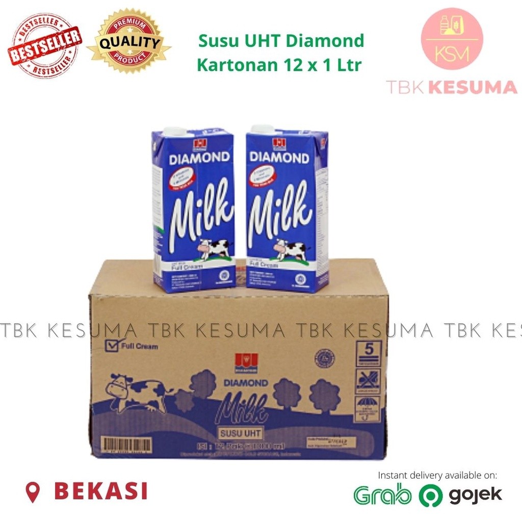 

KARTONAN! Susu UHT diamond isi 12 per dus/ Gosend only