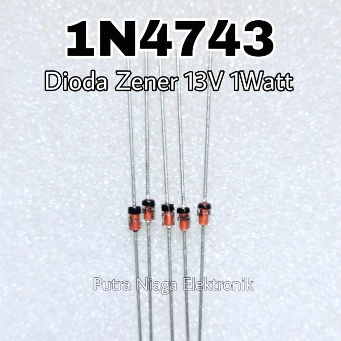 Zener 1N4743 1W 13V Dioda IN4743 1Watt 1N4743A 13Volt putr4n dijamin