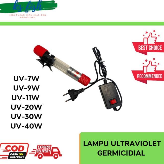 Lampu Uv Celup Aquarium Kolam Yamano Uv 20/30/40 Watt Uv -Led Uv Terba