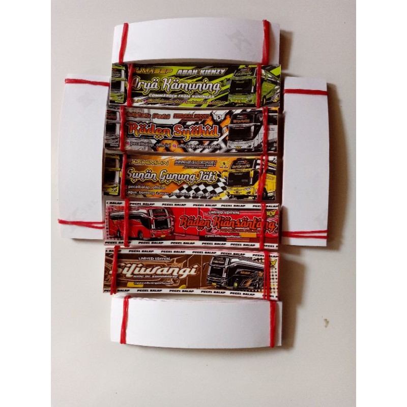 

stiker bus siliwangi, randen kian santang pecel balap isi 5 sampai 10 stklr