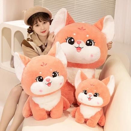 NEW  Boneka Rubah Orange, Pink Cute Lembut Size 23cm Mainan Boneka Rubah Kucing Orange Birthday Gift
