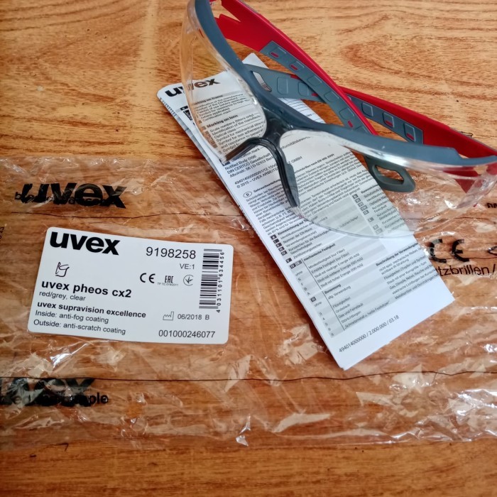 Uvex CX2 9198258 Kacamata safety Uvex pheos lensa clear